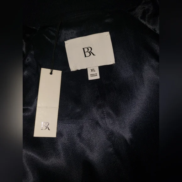 NWT Banana Republic Navy blue wool blend coat. XL - Picture 9 of 10